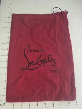 Christian Louboutin Red Drawstring Dust Bag Travel Cover Storage Bag 9" X 14